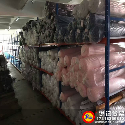 上汽座椅工厂三立柱布料货架，布匹料架，宽置物架，面料仓库货架