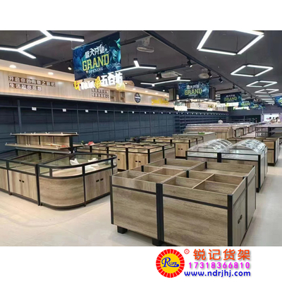 福建宁德金涵生鲜超市散装干货陈列中岛货架定制