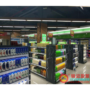 福建福安商场超市灯箱洗护用品灯光陈列货架